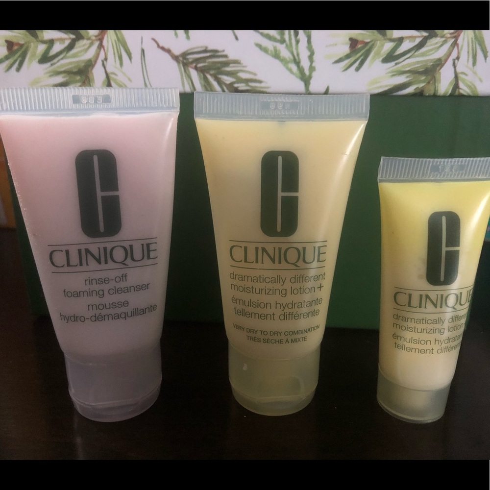 Clinique lotions and cleanser